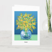 Carte Joyeux vase de fleurs de la Fête des mères (Dos)