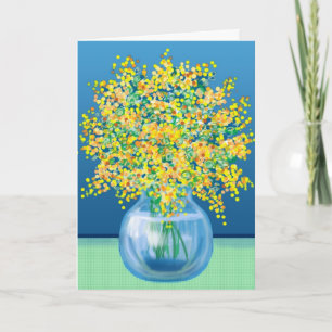 Carte Joyeux vase de fleurs de la Fête des mères