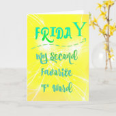 Carte Joyeux vendredi ! (Fleur jaune)