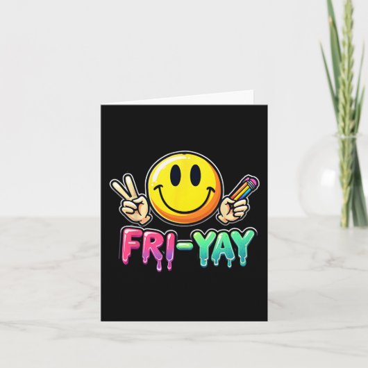 Carte Joyeux Vendredi Week-End Professeur Étudiant Retou (Devant)