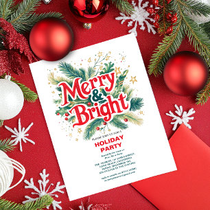 Carte Joyeux Vintage coloré et fête de Noël brillante