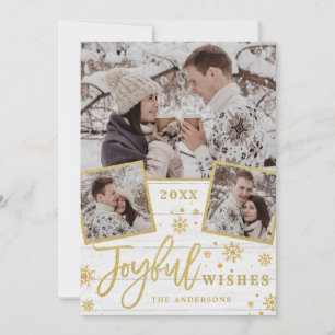 Carte Joyeux voeux de Noël 3 PHOTO voeux de vacances