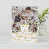 Carte Joyeux voeux de Noël 3 PHOTO voeux de vacances (Debout devant)