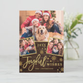 Carte Joyeux voeux de Noël 3 PHOTO voeux de vacances (Debout devant)