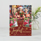 Carte Joyeux voeux de Noël 3 PHOTO voeux de vacances (Debout devant)