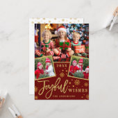 Carte Joyeux voeux de Noël 3 PHOTO voeux de vacances (Devant/Arrière en situation)