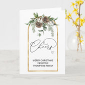 Carte Joyeux voeux de Noël Cheval Cadeau pour les amis W (Fleur jaune)