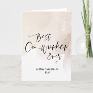 Carte Joyeux voeux de Noël pour Co Worker Ami Noël 