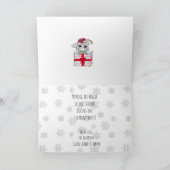 Carte Joyeux voeux de Noël Whimsical Penguin (Intérieur)