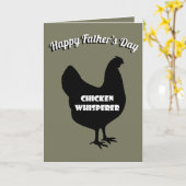 Carte Joyeux Whisperer de poulet à la Fête des pères (Fleur jaune)
