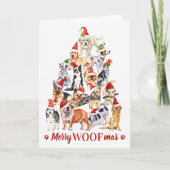 Carte Joyeux Woofmas Amoureux de les chiens Chiens de No (Devant)