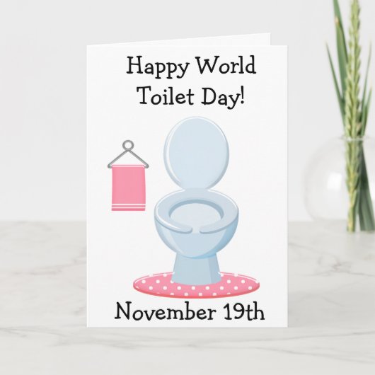 Carte Joyeux World Toilet Day Funny Holidays Card (Devant)