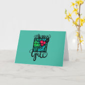 Carte Joyeux Yule (Fleur jaune)