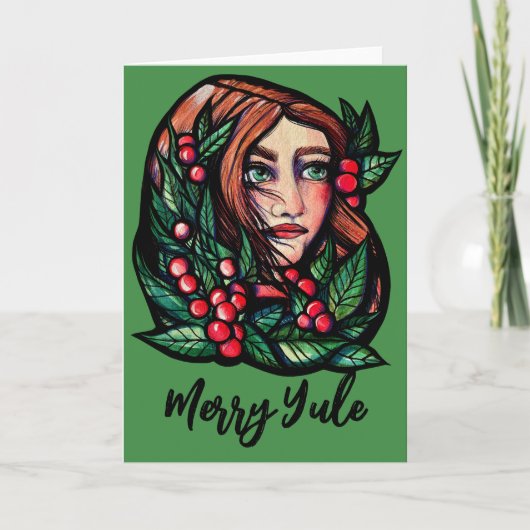 Carte Joyeux Yule Pagan Bénédictions de vacances (Devant)