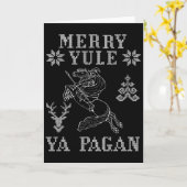 Carte Joyeux Yule Ya Pagan Odin Sur Sleipnir Viking Chri (Fleur jaune)