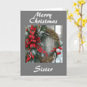 CARTE JOYEZ NOËL À MA **SOEUR** (Fleur jaune)