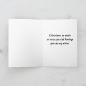 CARTE JOYEZ NOËL À MA **SOEUR** (Intérieur)