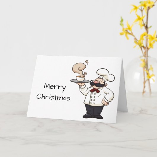 CARTE * JOYEZ NOËL* À MON ***CHEF PRÉFÉRÉ*** (Fleur jaune)