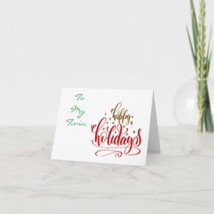 CARTE JOYEZ NOËL À UN "TWIN" SPÉCIAL