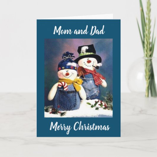 CARTE JOYEZ NOËL AUX PARENTS QUI "GOLF" (Devant)