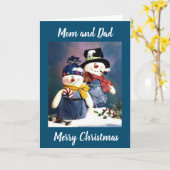 CARTE JOYEZ NOËL AUX PARENTS QUI "GOLF" (Fleur jaune)