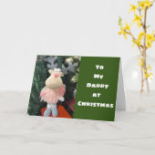 CARTE **JOYEZ NOËL DADDY** DE LA FILLE (Fleur jaune)