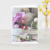 CARTE ***JOYEZ NOËL DE NOTRE FAMILLE À LA VOTRE*** (Fleur jaune)