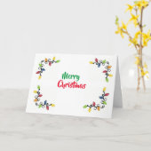 CARTE "JOYEZ NOËL ET UNE BONNE NOUVELLE ANNÉE" (Fleur jaune)