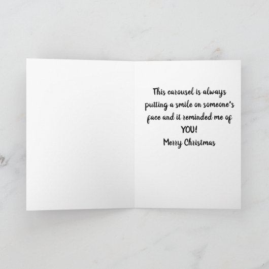 CARTE "JOYEZ NOËL", VOUS ME FAITES TOUJOURS SOURIRE ! (Intérieur)