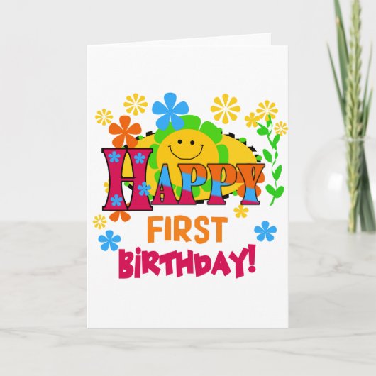 Carte Joyful First Birthday T-shirts et cadeaux (Devant)