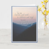 Carte Joyful Mountains Religious Congratulations (Fleur jaune)