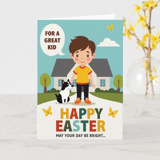 Carte Joyful Springtime Scene Card (Fleur jaune)