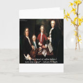 Carte JS Bach Graphic & Funny Coffee Quota Toxiques & Ca (Fleur jaune)