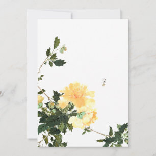 Carte Ju Lian - Insectes et fleurs encadrées