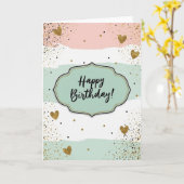 Carte Jubilant Mint Gold (Fleur jaune)