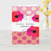 Carte Jubilé d'or de la fille catholique (Fleur jaune)