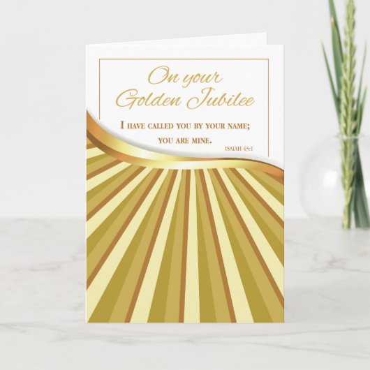 Carte Jubilé d'or de la vie religieuse, 50 ans Annivers (Devant)