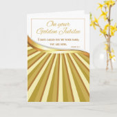 Carte Jubilé d'or de la vie religieuse, 50 ans Annivers (Fleur jaune)