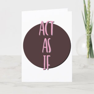 Carte Jubilé du slogan de rétablissement Agir comme si
