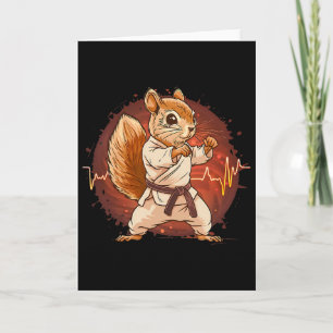 Carte Judo Écureuil Battement de coeur Kickboxing Taekwo