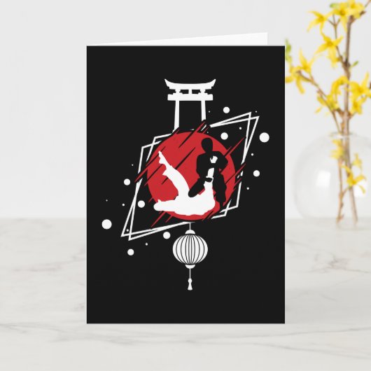Carte Judo Japon (Fleur jaune)