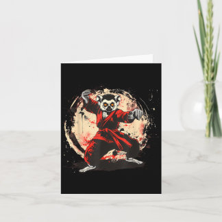 Carte Judo Lémurien Nature Kickboxing Taekwondo Arts Mar