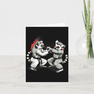 Carte Judo Lémurien Nature Kickboxing Taekwondo Arts Mar