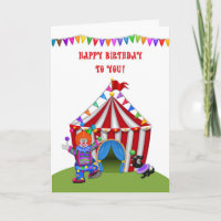 Juggling Clown, Circus Tent, Birthday