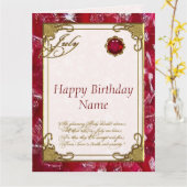 Carte Juillet Anniversaire de Ruby 8,5X11 (Fleur jaune)