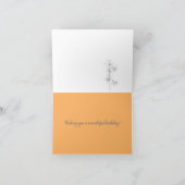 Carte Juillet Anniversaire Eau Lily Larkspur Fleur de na (Intérieur)