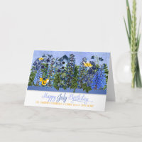Juillet Anniversaire Larkspur Jardin avec Birdhous