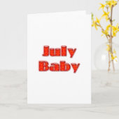 Carte Juillet bébé (Fleur jaune)