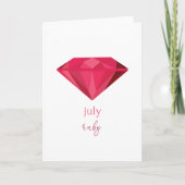 Carte Juillet Birthstone Ruby (Devant)