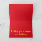 Carte Juin Anniversaire Rose Mois de naissance Fleur (Intérieur)